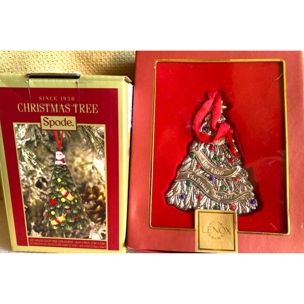 Spode Light  and Lenox Christmas Tree  in box 2pc